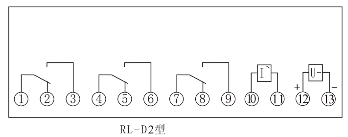 RL-2D內部接線（正視圖）