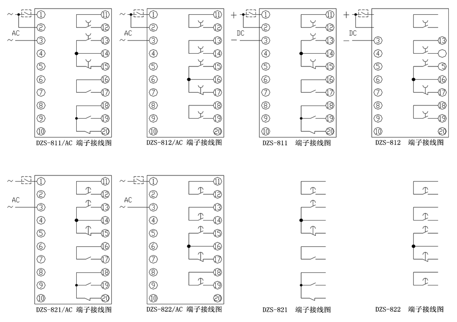 DZS-822/AC內部接線圖