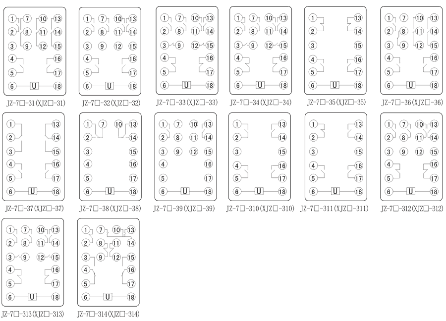 JZ-7J-313內部接線圖