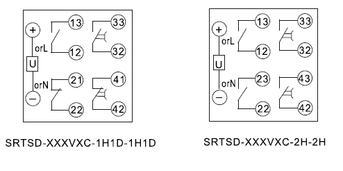 SRTSD-220VDC-1H1D-1H1D內部接線圖