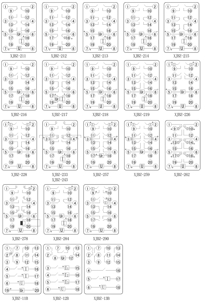 XJBZ-262內部接線圖