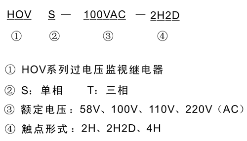 HOVT-220VAC-2H2D型號及其含義