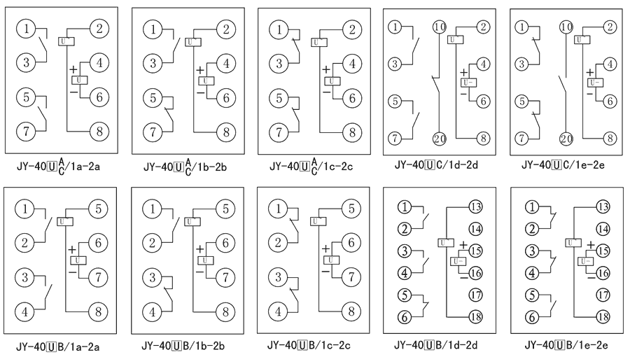 JY-40UC/1D內部接線圖