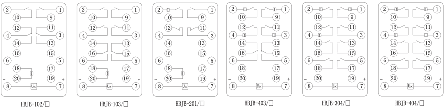 HBJB-201/1內部接線圖