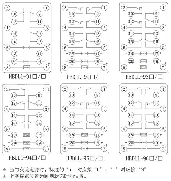 HBDLL-92A/4內部接線圖