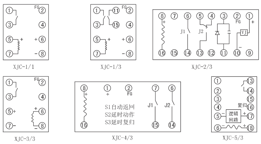 XJC-4/3內部接線圖